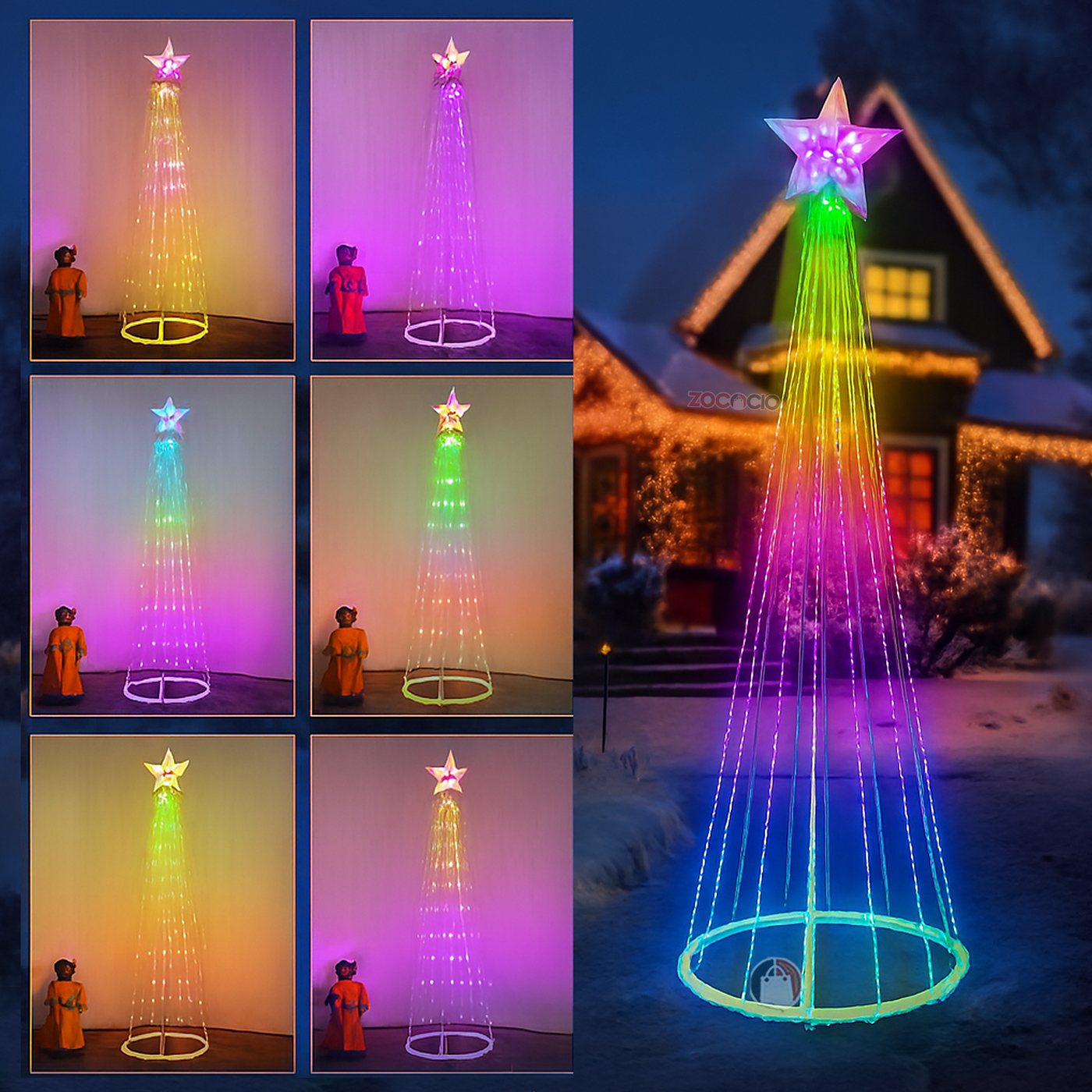 Miniatura 2 de Árbol De Navidad Cónico Rgb Con Control